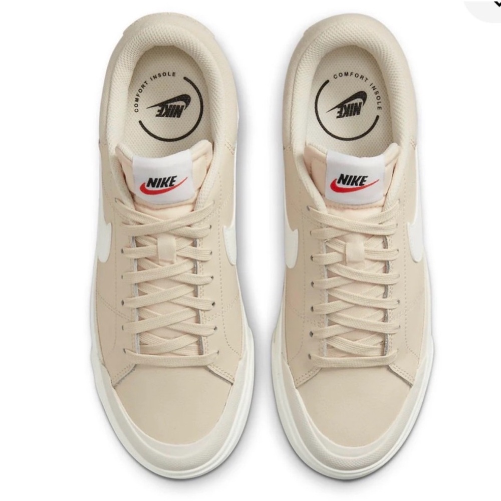 Nike Women's Court Legacy Lift platform sneakers beige size 7.5 - Picture 9 of 10